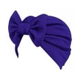 thumbnail image 1 of Audhol Hijab Cap Women Bow Cancer Chemo Hat Beanie Scarf Turban Head Wrap Cap Hats for Men Purple One Size, 1 of 2