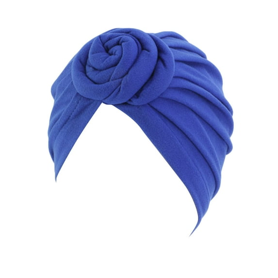 Audhol Hijab Cap Women Cancer Head Scarf Hat Cap Hair Scarf Turban Head Wrap Turban Hats Headwear Hats for Men Blue One Size