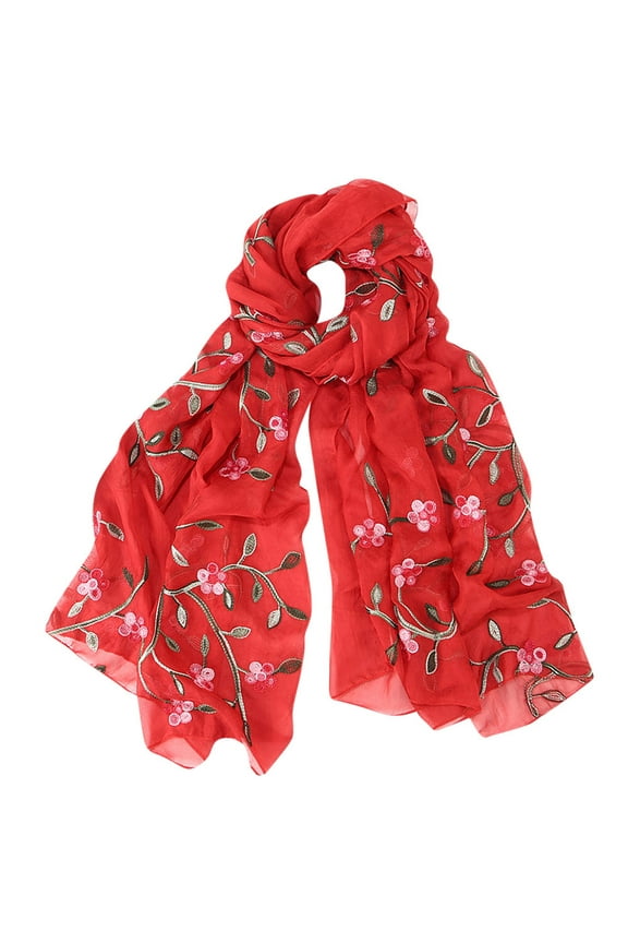 Hijab Cap Women Embroidery Chiffon Scarf Hijab Wrap Shawls Headband Muslim Hijabs Scarf Wh Hats for Men C One Size