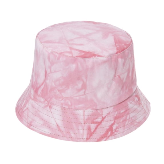 Audhol Hot Summer Bucket Hat Bucket Packable Beach Mens Side Hats Summer Double Tie Dye Hat Sun Washed Women Baseball Caps Winter Soft Faux Fur Plush Bucket Hat Pink A