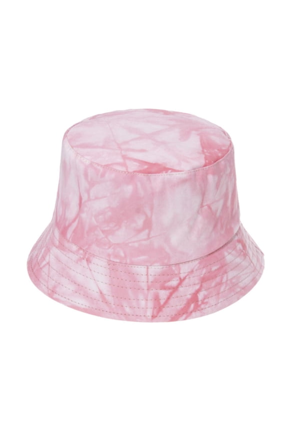 Hot Summer Bucket Hat Bucket Packable Beach Mens Side Hats Summer Double Tie Dye Hat Sun Washed Women Baseball Caps Winter Soft Faux Fur Plush Bucket Hat Pink A