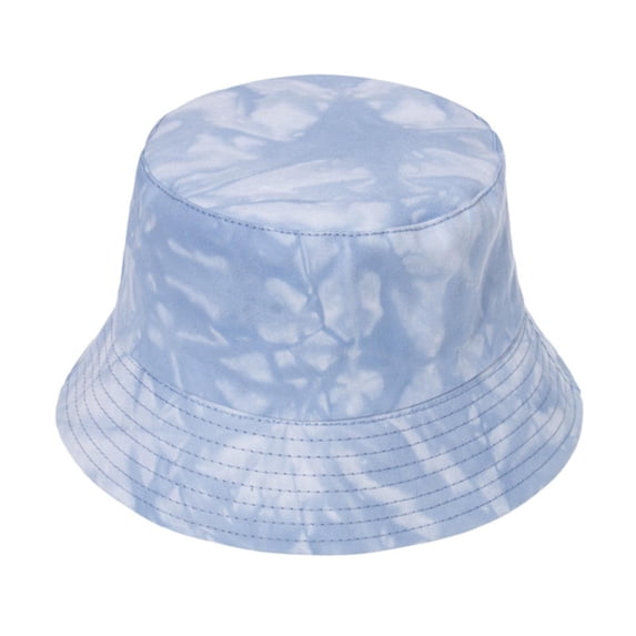 Audhol Hot Summer Bucket Hat Bucket Packable Beach Mens Side Hats Summer Double Tie Dye Hat Sun Washed Women Baseball Caps Winter Soft Faux Fur Plush Bucket Hat Blue1 A