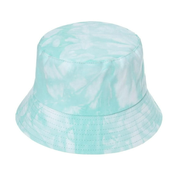 Audhol Hot Summer Bucket Hat Bucket Packable Beach Mens Side Hats Summer Double Tie Dye Hat Sun Washed Women Baseball Caps Winter Soft Faux Fur Plush Bucket Hat Green A