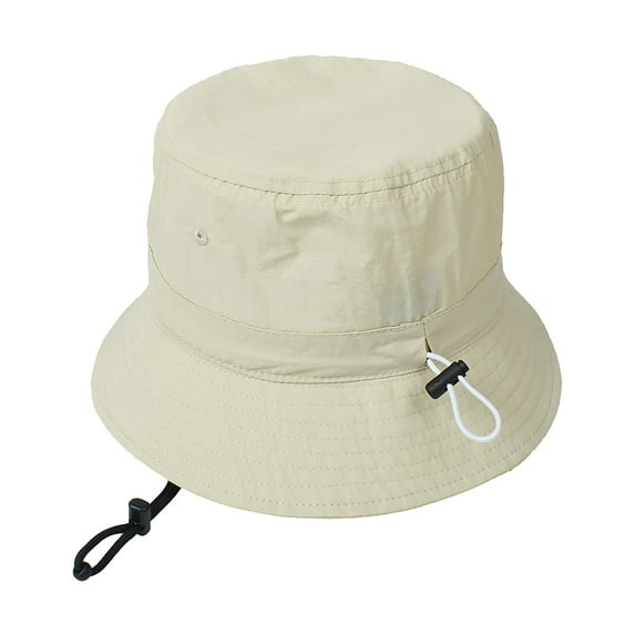 Audhol Hot Summer Bucket Hat Women's Fisherman Hat Outdoor Sun Hat Spring Summer Solid Color Beach Sunscreen Basin Hat Hat Woman Winter Soft Faux Fur Plush Bucket Hat Beige One Size