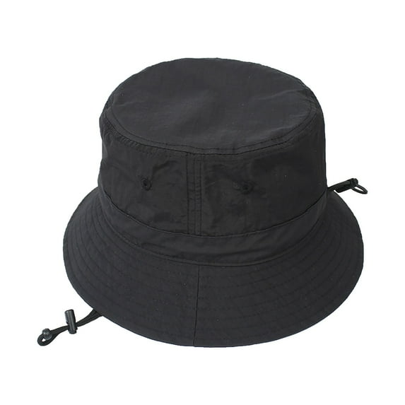 Audhol Hot Summer Bucket Hat Women's Fisherman Hat Outdoor Sun Hat Spring Summer Solid Color Beach Sunscreen Basin Hat Hat Woman Winter Soft Faux Fur Plush Bucket Hat Black One Size