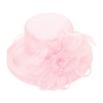 thumbnail image 1 of Audhol Derby Hats Women's Church Kentucky Daily Cap Fascinator Bridal Tea Party Wedding Hat Vintage Hat Pink One Size, 1 of 2