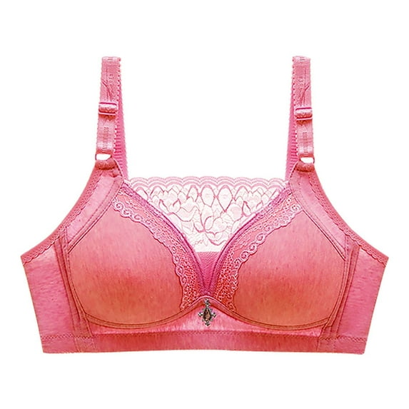 Audhol Lace Bralette Push Up Bra Hot Pink 40