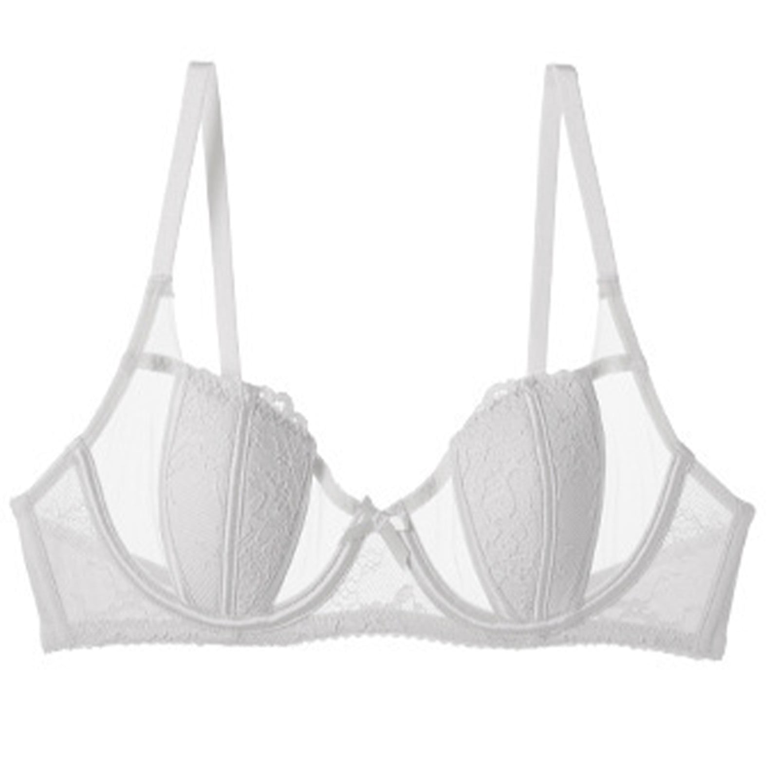 Audhol Lace Bralette Rench Ultra Thin Cup Lace Bra Soft Ring Gathered ...
