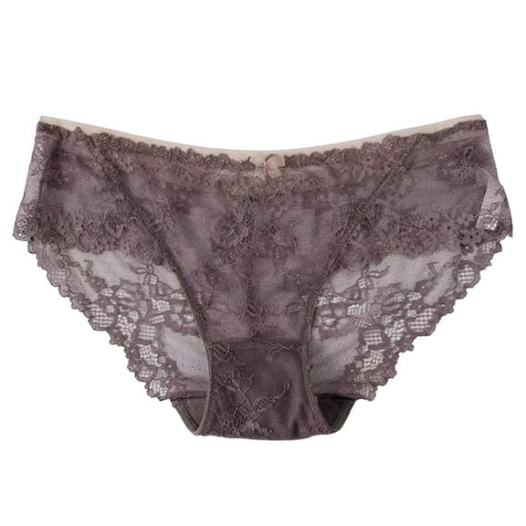 Audhol Lace Underwear No Show Underwear for Women Grey M