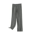 thumbnail image 1 of Audhol Lounge Pants Women, Women's Gingham Pajama Pants Cotton Pj Bottoms Casual Drawstring Plaid Sleep Pants with Pockets Pj Pants Women Black L, 1 of 6
