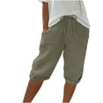 thumbnail image 1 of Audhol Lounge Shorts Women Linen Shorts for Women 2025 Trendy Knee Length Shorts Drawstring Elastic Waist Summer Casual Gym Shorts with Pockets Womens Shorts Casual Dark Gray 3XL, 1 of 7