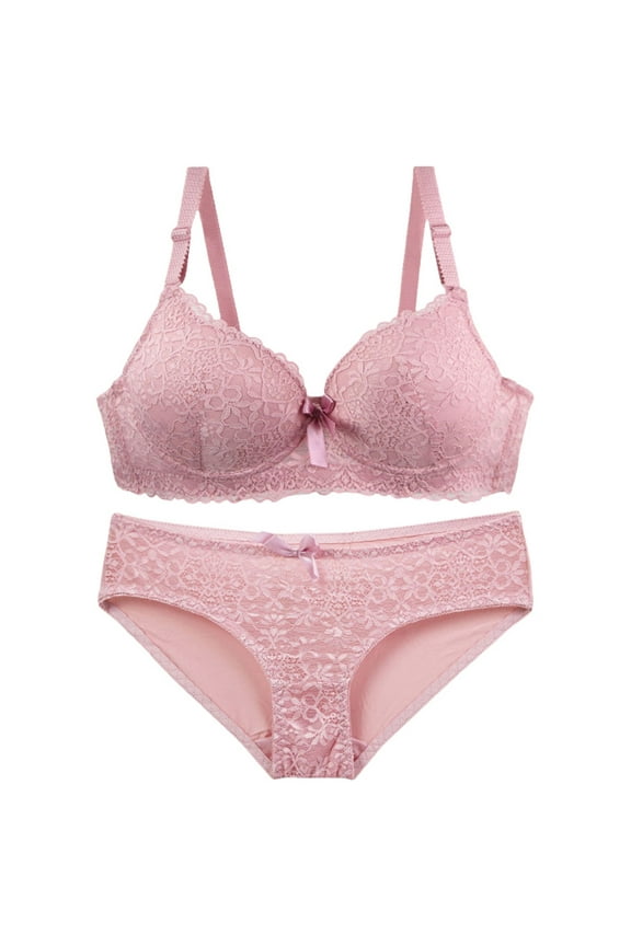 Matching Bra and Panty Sets! 2 Piece Underwear Set for Women Bras and Regular Fit Comfort Padded Bra and Panty Wireless Bralette Bra and Panty Sets for Women Red 100B