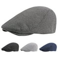 thumbnail image 1 of Audhol Men's Cotton Newsboy Hat, Soft Elastic Driver Cap, Classic Taxi Driver Hat for Spring Fall, Breathable Ivy Cap for Men Gray2, 1 of 3