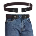 thumbnail image 1 of Audhol Men's Elastic Belt No Buckle Adjustable Stretch Belt for Jeans Khaki Comfortdaily Jeans Matching, Khaki Pants Wear, Casual Commute, Short Trip, Coffee, 1 of 5