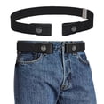thumbnail image 1 of Audhol Men's Elastic Belt, No Buckle Belt, Adjustable Stretch Belt, Hook Loop Fastener Beltdaily Jeans Matching, Khaki Pants Wear, Casual Commute, Short Trip, Black, 1 of 5