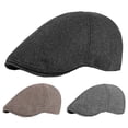 thumbnail image 1 of Audhol Men's Newsboy Cap, Irish Ivy Flat Cap, Washed Cotton Painter's Hat for Fall Winter, Classic Peaky Blinder Style Driver Hat for Men Coffee, 1 of 4
