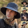 thumbnail image 1 of Audhol Men's Summer Bucket Hat, Foldable Breathable Fishing Cap, Sun Protection Hat for Men, Outdoor Camouflage Visor for Travel & Hiking Coffee, 1 of 5