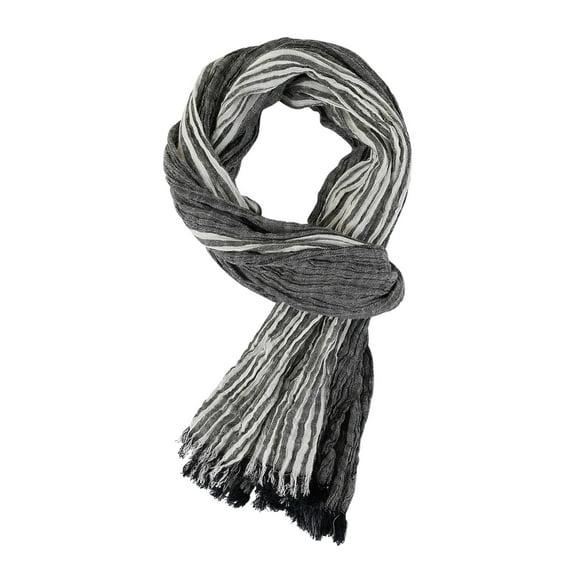 Audhol Mens Scarves, Men's Scarf Spring and Summer Striped Scarf and Color Blocked Woven Lightweight Casual Men's Scarf Blue Color Block Scarf Dark Gray One Size