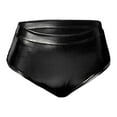 thumbnail image 1 of Audhol Mini Shorts Short High Waisted Shorts Leather Metallic Solid Color High Gloss Women's Super Shorts Hot Pants Sequin Shorts for Women Black S, 1 of 7