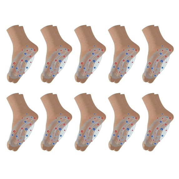 Audhol No Show Socks Womens and Men Body Shaping Stretch Socks Health Socks Tourmaline Socks Foot Massage Socks Thin Non Slip Socks Anti-slid Athletic Running Invisible Socks Coffee A