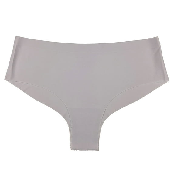 Audhol No Show Underwear for Women! Women's Mixed Color 5 Pack Ice Silk Seamless High Elastic Breathable Briefs Womens Seamless Underwear Grey L
