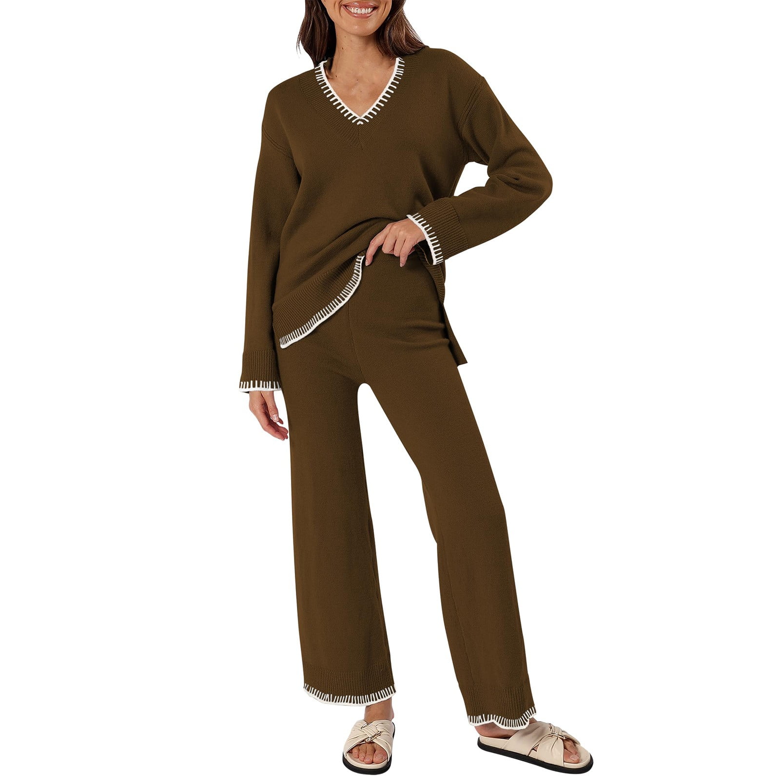 Audhol Pajamas for Women Set 2 Piece Sets for Women 2024 Fall Outfits ...
