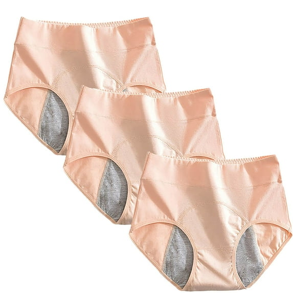 Audhol Period Underwear for Women! Womens High Waisted Bikini Underwear Smooth Hipster Underwear Breathable Ladies Period Underwear Beige L