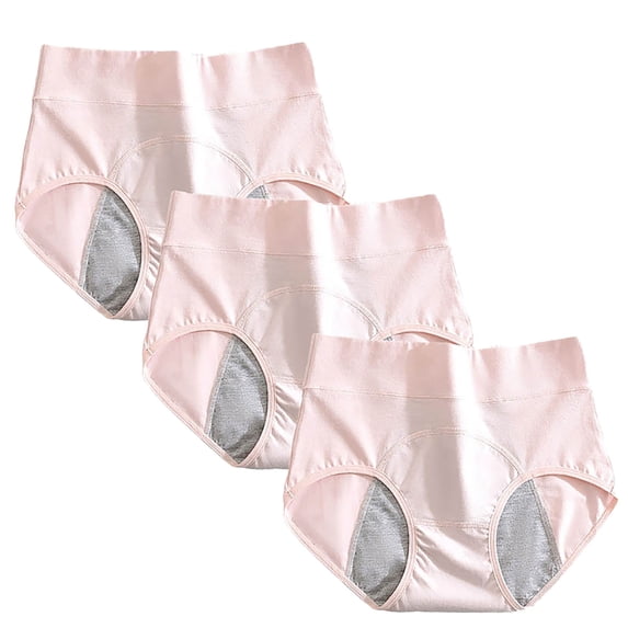 Audhol Period Underwear for Women! Womens High Waisted Bikini Underwear Smooth Hipster Underwear Breathable Ladies Period Underwear Pink L