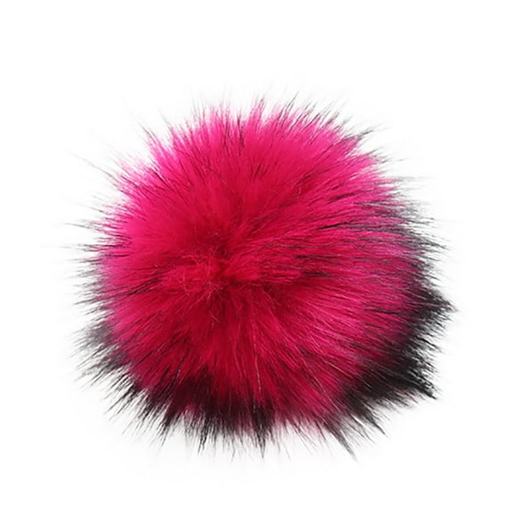 Audhol Pom Poms for Crafts Diy Knitting Hats Accessires-Faux Fake Fur Pom Pom Ball with Press Button Faux Fur Pom Pom K One Size