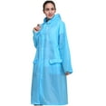 thumbnail image 1 of Audhol Rain Poncho Unisex Fashion Reusable Button Rain Jacket Coat Hooded Raincoat with Pockets for Adults Teens Poncho Men Blue XL, 1 of 4