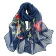 thumbnail image 1 of Audhol Scarf for Women Scarfs for Women Lightweight Print Floral Pattern Scarf Shawl Fashion Scarves Sunscreen Shawls and Wraps for Spring Women's Scarves & Wraps Navy2 One Size, 1 of 4