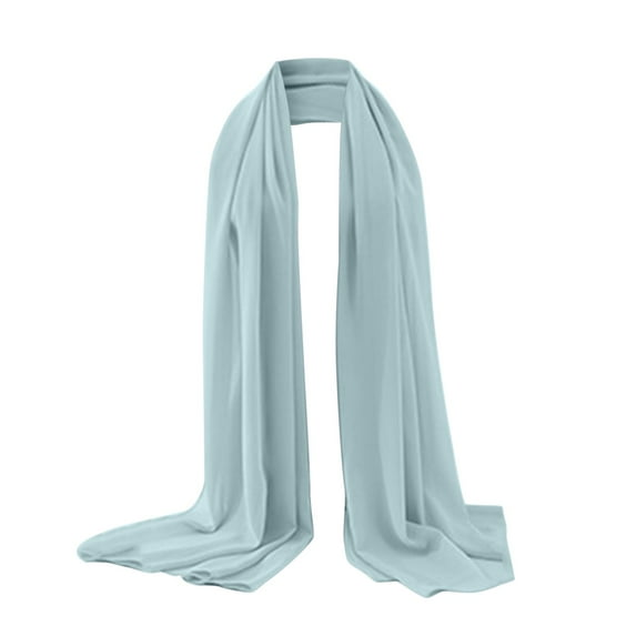 Audhol Scarf for Women Women'S Soft Solid Color Shawl Baotou Pearl Chiffon Shawl Muslim Hijab Winter Scarf for Women Am One Size