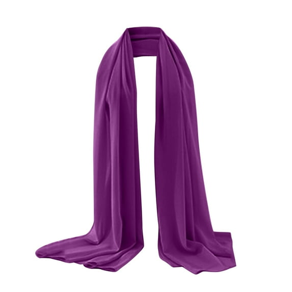 Audhol Scarf for Women Women's Soft Solid Color Shawl Baotou Pearl Chiffon Shawl Muslim Hijab Women's Scarves & Wraps B One Size
