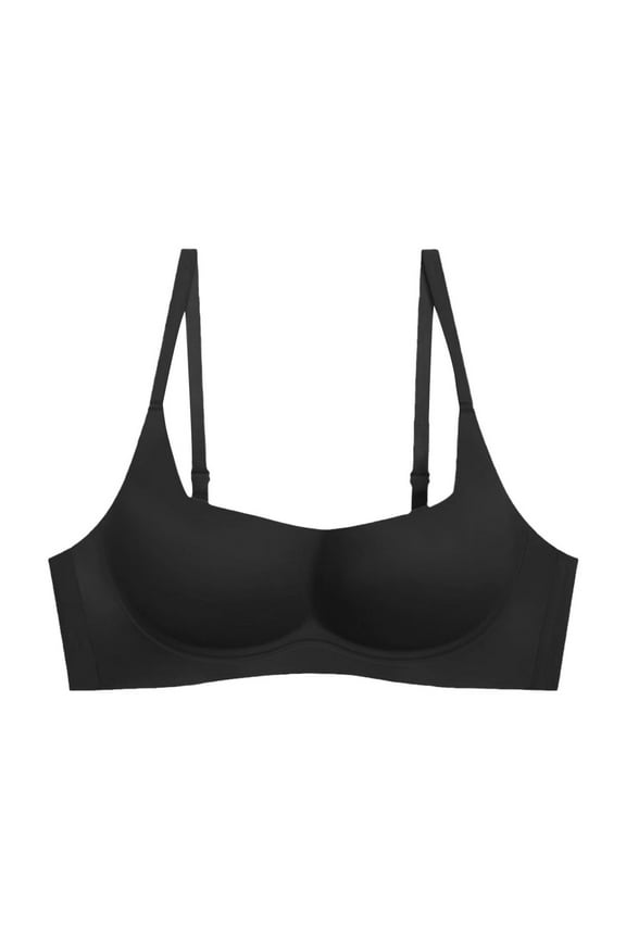 Seamless Bras for Women Women's Seamless Thin Small Breasts Gather and Support To Sagging Soft Support No Ring Breast Holding Bra Bras for Women No Underwire Black XL
