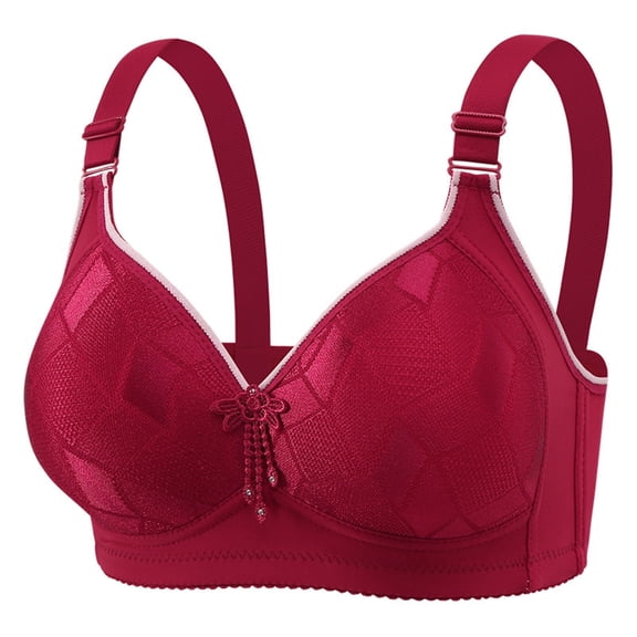 Audhol Seamless Bras for Women Womens No Underwire Bras Plus Size Comfort Soft Bras Supportive Bralettes Cute Strong Support Sports Wireless Bras for Women Wine 38