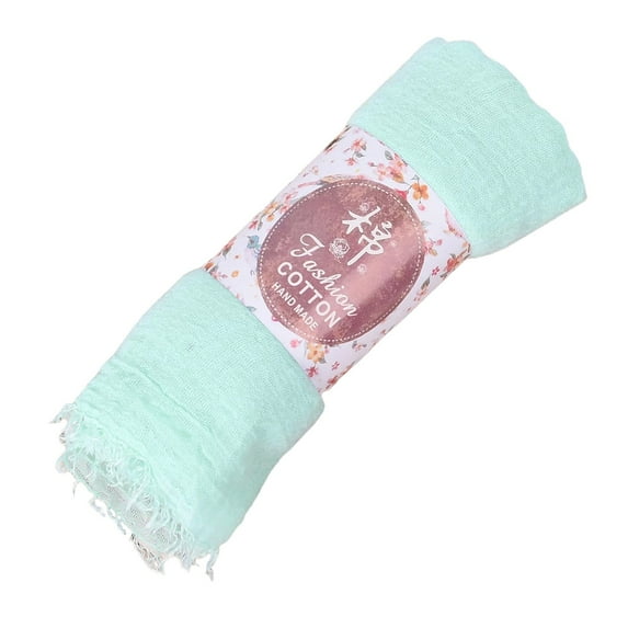 Audhol Shawl Wraps for Women Large Size Breathable Cotton Scarf Headkerchief for Women Muslim Head Neck Headwear Wrap Shawl Womens Warm Shawl Mint Green One Size