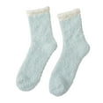 thumbnail image 1 of Audhol No Show Socks Womens and Men Fuzzy Socks For Women With Grips Plush Fuzzy Socks Sleep Cozy Socks Sleep Socks Winter Soft Fluffy Sock Anti-slid Athletic Running Invisible Socks Green One Size, 1 of 2