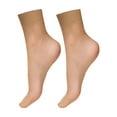 thumbnail image 1 of Audhol No Show Socks Womens and Men Ladies Ultra Thin Anti Hook Wear Transparent Flesh Colored Breathable Crystal Short Stockings Anti-slid Athletic Running Invisible Socks Khaki One Size, 1 of 3