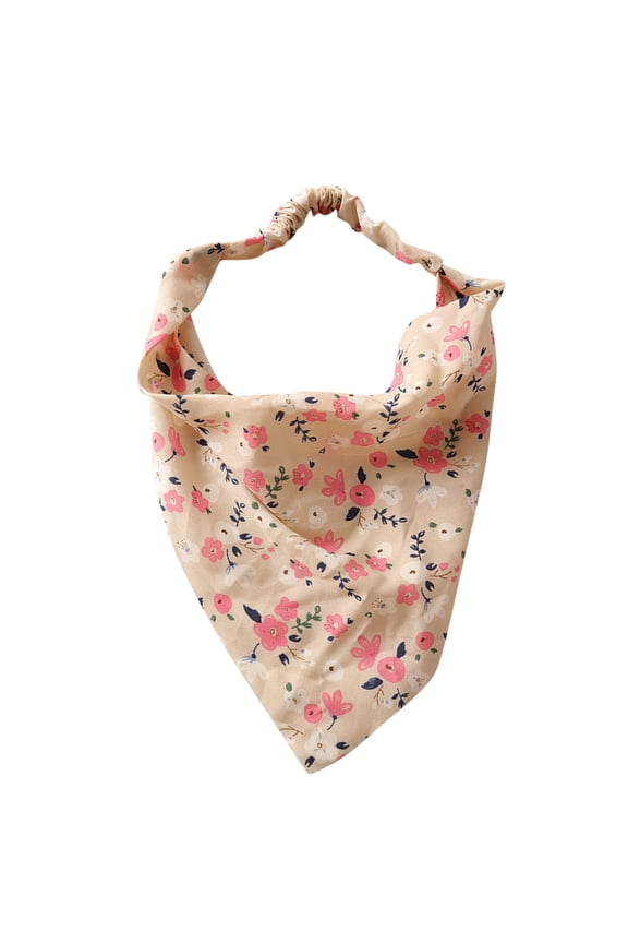 Silk Scarf for Women Floral Hair Bandanas Head Kerchief Women Bandana Print Hair Scarf Triangle Hair Kerchief with Ties Head Scarf Scarf for Women G One Size