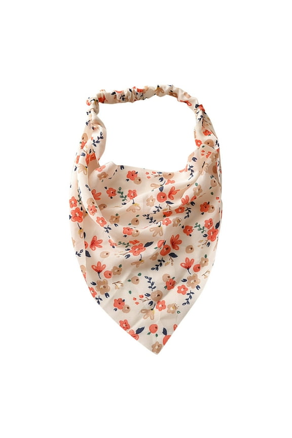 Silk Scarf for Women Floral Hair Bandanas Head Kerchief Women Bandana Print Hair Scarf Triangle Hair Kerchief with Ties Head Scarf Scarf for Women I One Size