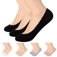 thumbnail image 1 of Audhol Socks for Flats No Show Socks Womens, 3 Pairs Low Cut Liner Socks with Silicone Heel Grips, Breathable Invisible Socks for Flats, Heels & Sneakers Pink, 1 of 4