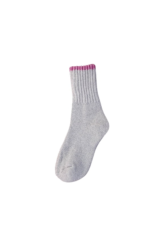 Socks For Women Women'S Plush And Thickened Warm Rabbit Wool Socks With Cuffed Bars And Short Socks Fuzzy Socks Grey One Size