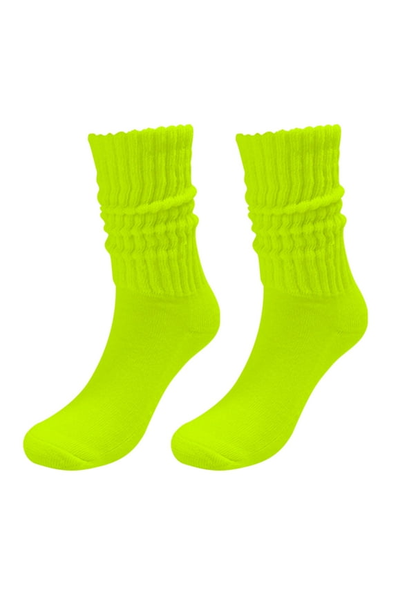 Socks Solid Color Crew Socks Colorful Lightweight Cotton Athletic Socks Mint Green