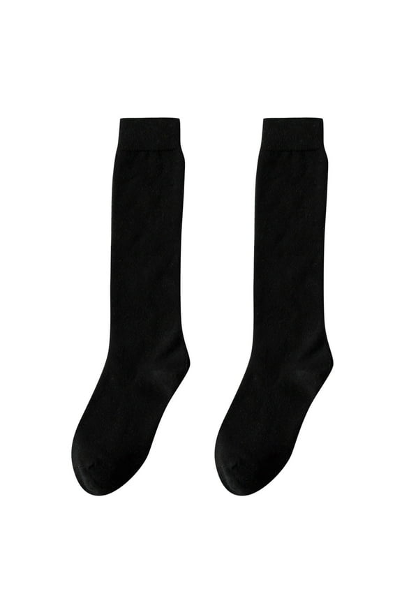 Socks for Women Women's Winter Thickening Warm Medium Length Leg Socks Keep Warm Sock High The Knee Lightweight Cotton Socks Black Socks for Women Black One Size