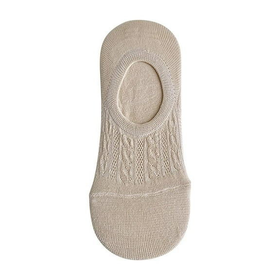 Audhol Socks for Women No Show Socks for Women Cotton Mesh Ventilating Liner Socks No Slip Low Cut Socks for Sneakers Womens Socks Beige One Size