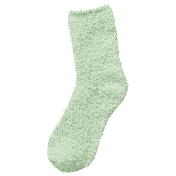 Audhol Socks for Women Women's Solid Color 1 Pair Plush Socks Winter Solid Color Thickened Floor Sleeping Plush Socks Womens Socks Mint Green A