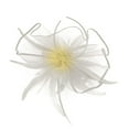 thumbnail image 1 of Audhol Soft Lace Veils Women Hat Headwear Church Feather Clip Fascinators Hat Wedding Party Cap For Feather Hair Accessories Beige One Size, 1 of 3