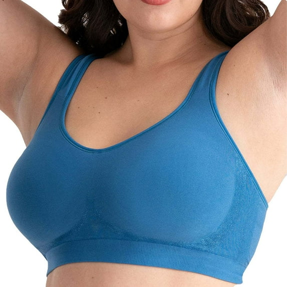 Audhol Sports Bra Seamless Bra Blue M