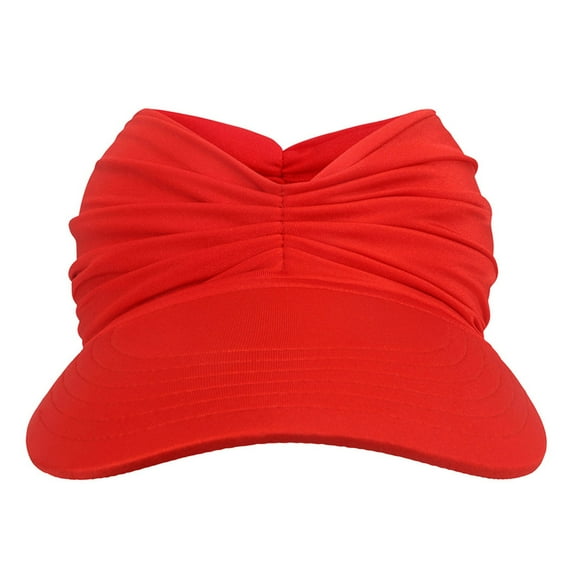 Audhol Sports Outdoor Sun Visor Hat Beach Sun Visor Women's Sun Hat Women's Outdoor Sports Hat Visor Adjustable Beach Red One Size