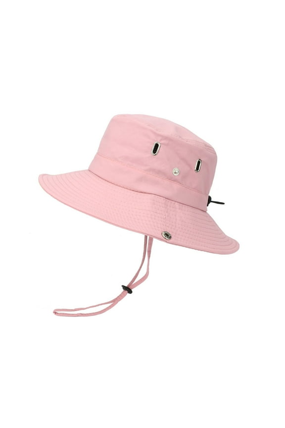 Sports Outdoor Sun Visor Hat Bucket Hat Wide Brim Sun Hat Boonie Hats Fishing Hiking Outdoor Hats for Men and Women Features: Visor Adjustable Beach Pink One Size